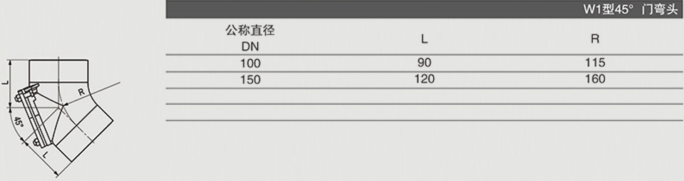 W1型45°門(mén)彎頭 (2)